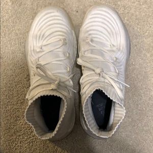 Adidas men’s high top white sneakers basketball